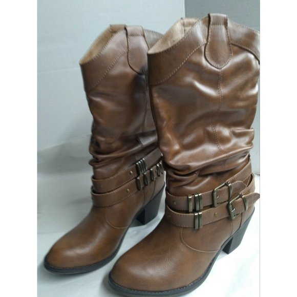 Fall Creek Bree III Block heel Size 8 Med Brown Boots - Picture 1 of 9